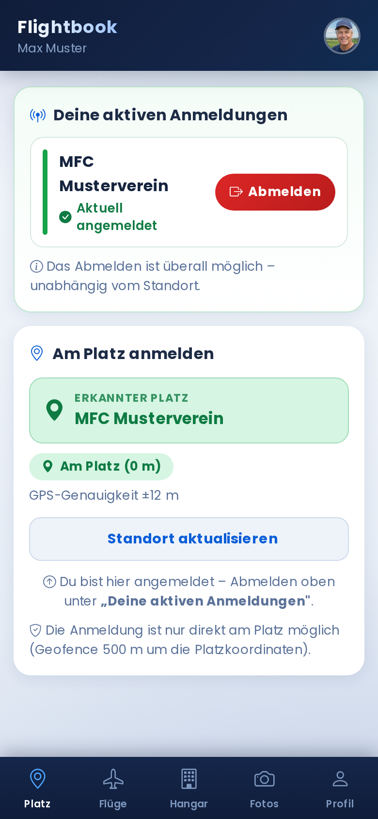 Handy mit Geo-Login